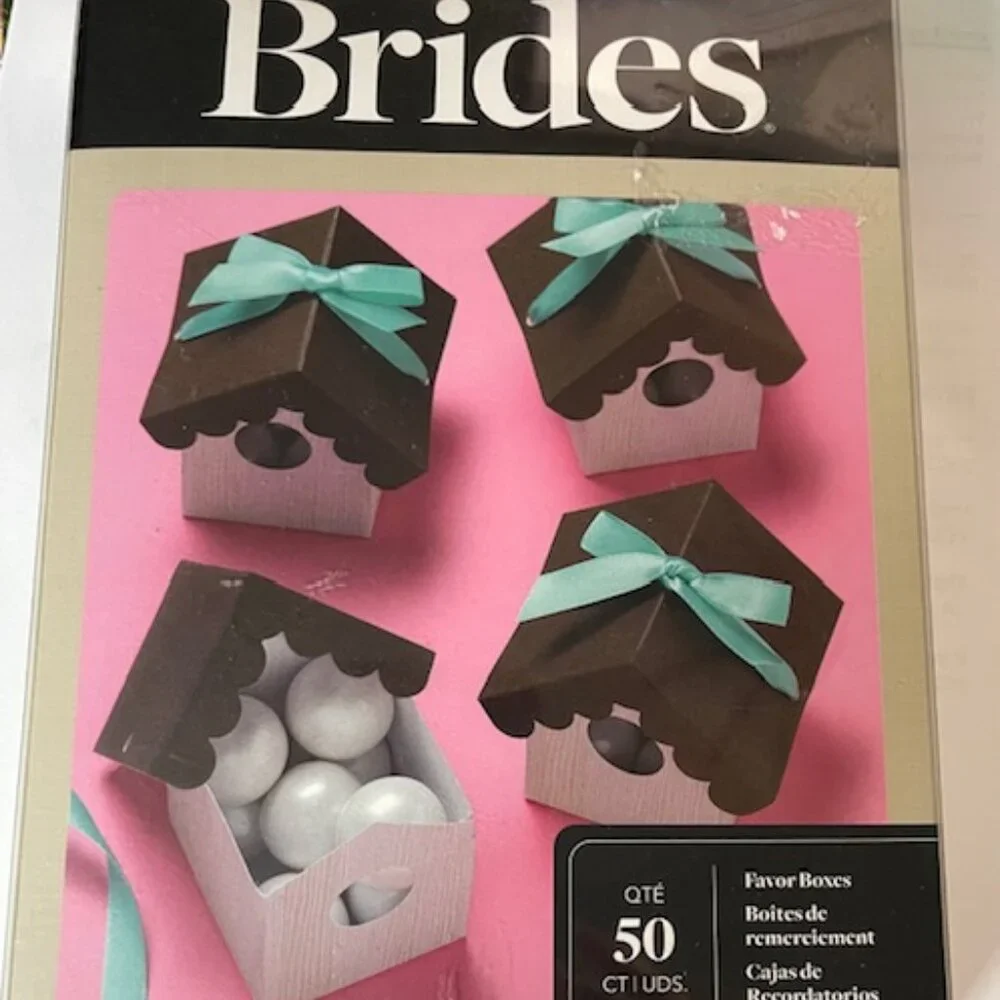 Brides 50 ct Favor Boxes Bird House them for bridal/baby shower by Gartner Image